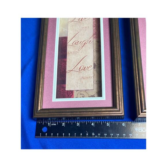 Wall Art 3D Shadow Box Affect Framed Live Laugh Love Dance Sing (2) 11" Tall - Picture 6 of 9